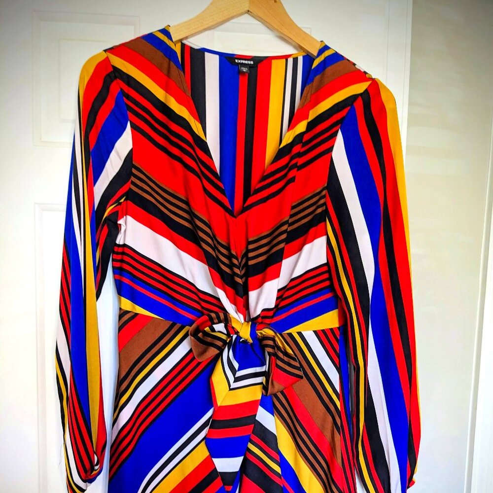 Express Multi-Color Striped Dress - Picture 2 of 5